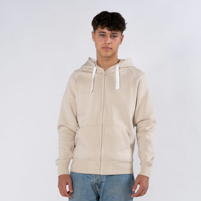 Zip Hoodie Herre Beige