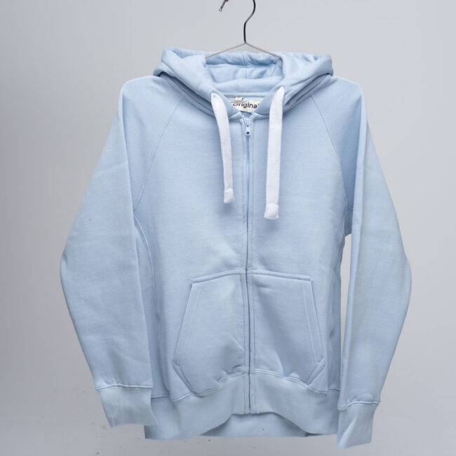 Zip Hoodie Lyseblå