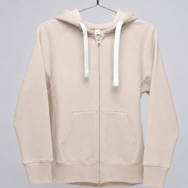 Zip Hoodie Beige