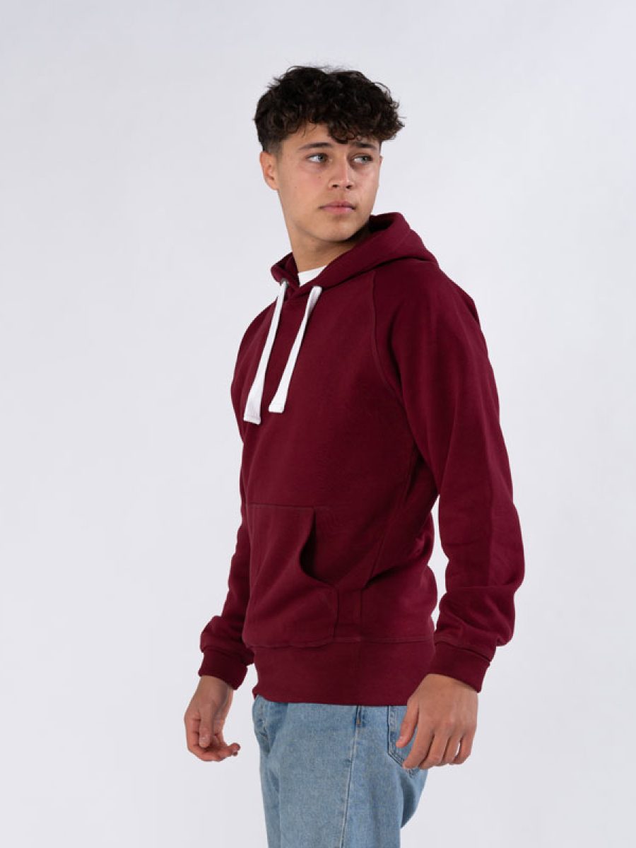 Hoodie Herre Burgunder