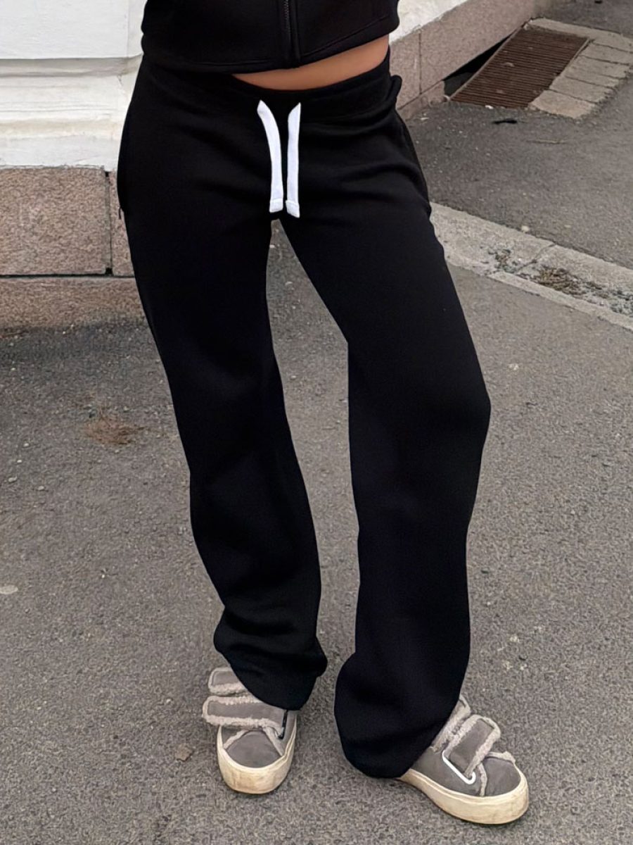 Joggebukse-Dame-Sort