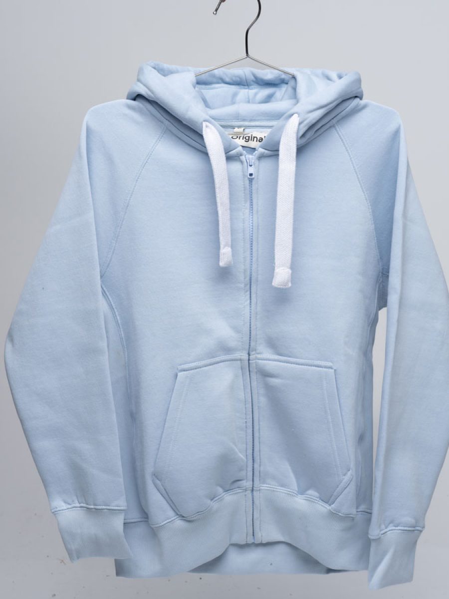Original-zip-hoodie-lyseblå