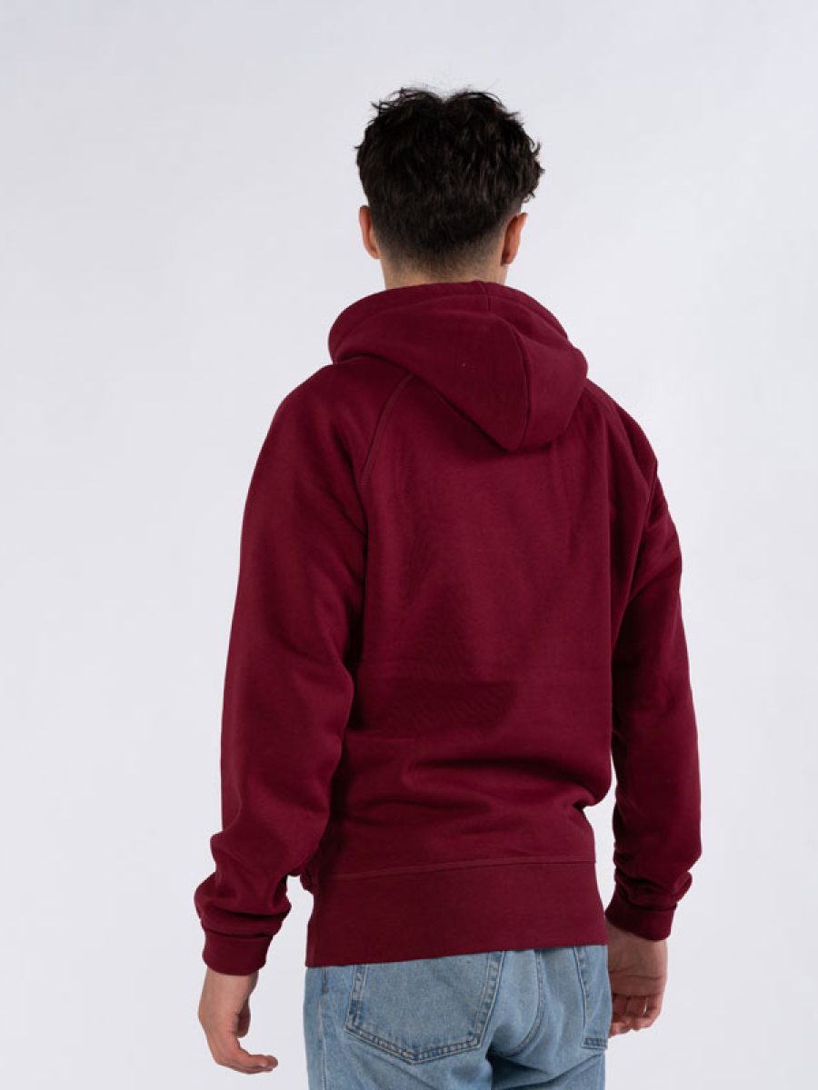Hoodie Herre Burgunder