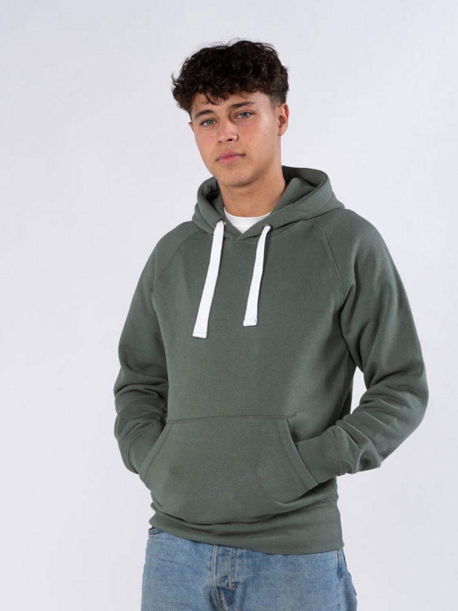 Hoodie Herre Olivengrønn