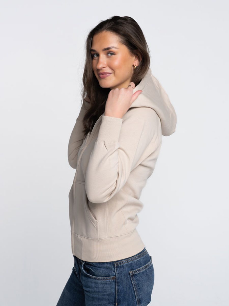 Zip-Hoodie-Dame-Beige