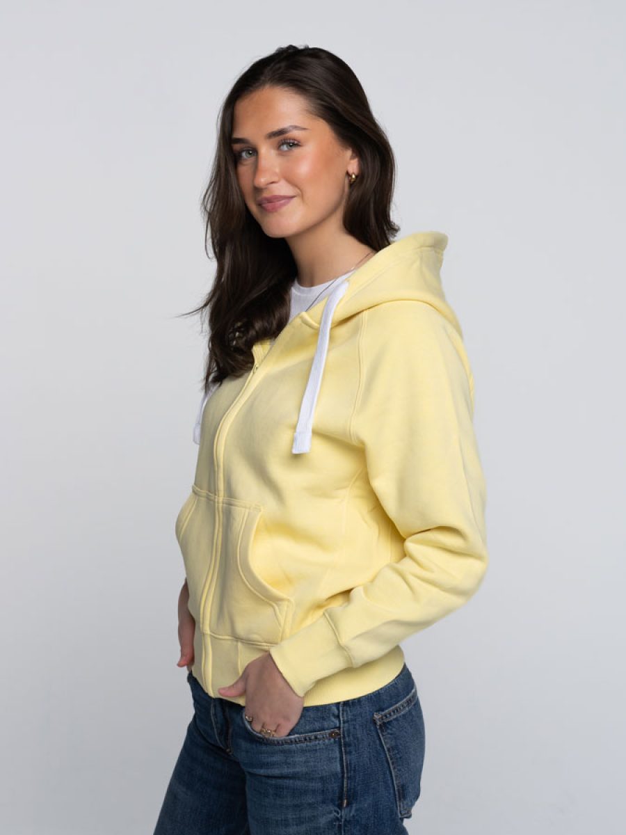 Zip-Hoodie-Dame-Gul-Back